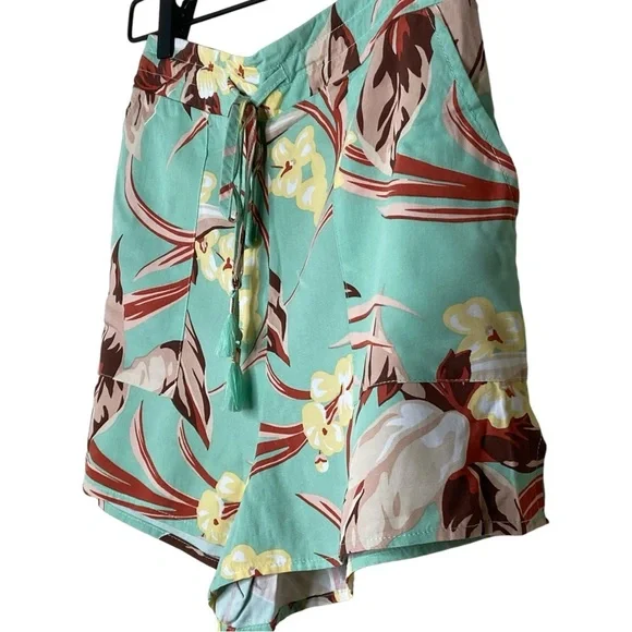 🎉Host Pick🎉L*Space Tropical Floral High Waist Westside Shorts Tassel NWT Sz S - Picture 5 of 16